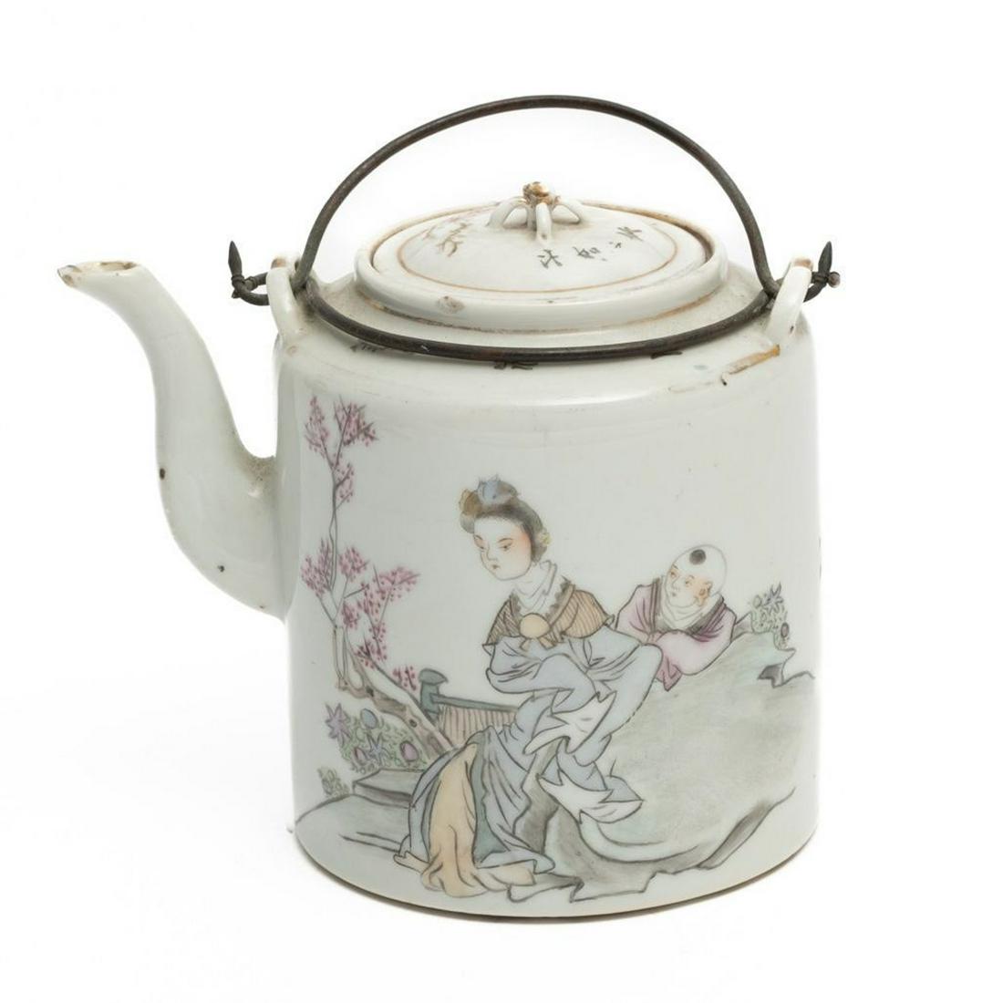 Chinese antique hand painted teapot (1 of 6)