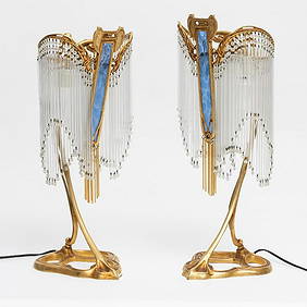 Hector Guimard Pair of Art Nouveau Table Lamps (1 of 14)