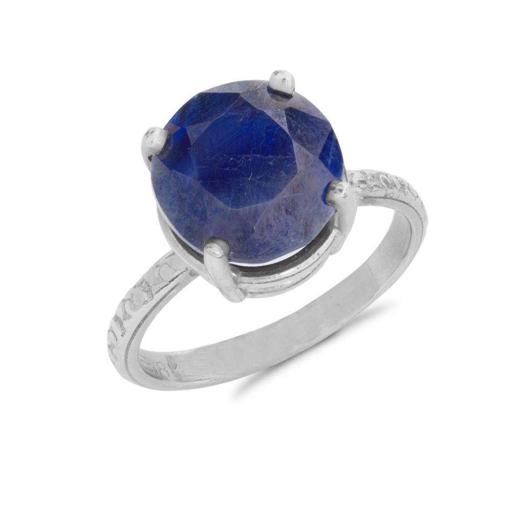 GIA Modern 18k White Gold Ring with a 5.74ct Sapphire (1 of 6)