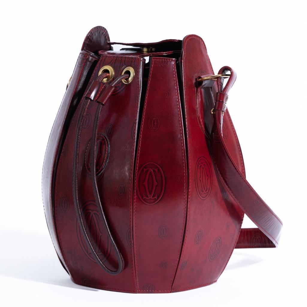 Cartier red leather tulip purse (1 of 11)