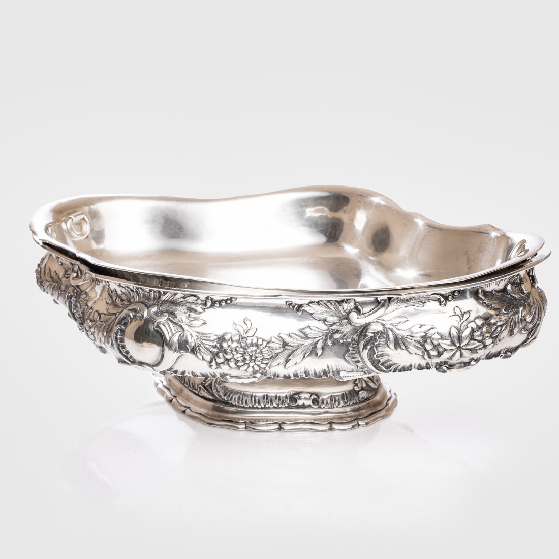 Josef Carl Klinkosch (Austrian, 1822-1888) Silver Floral Repousse Centerpiece/Jardiniere (1 of 10)