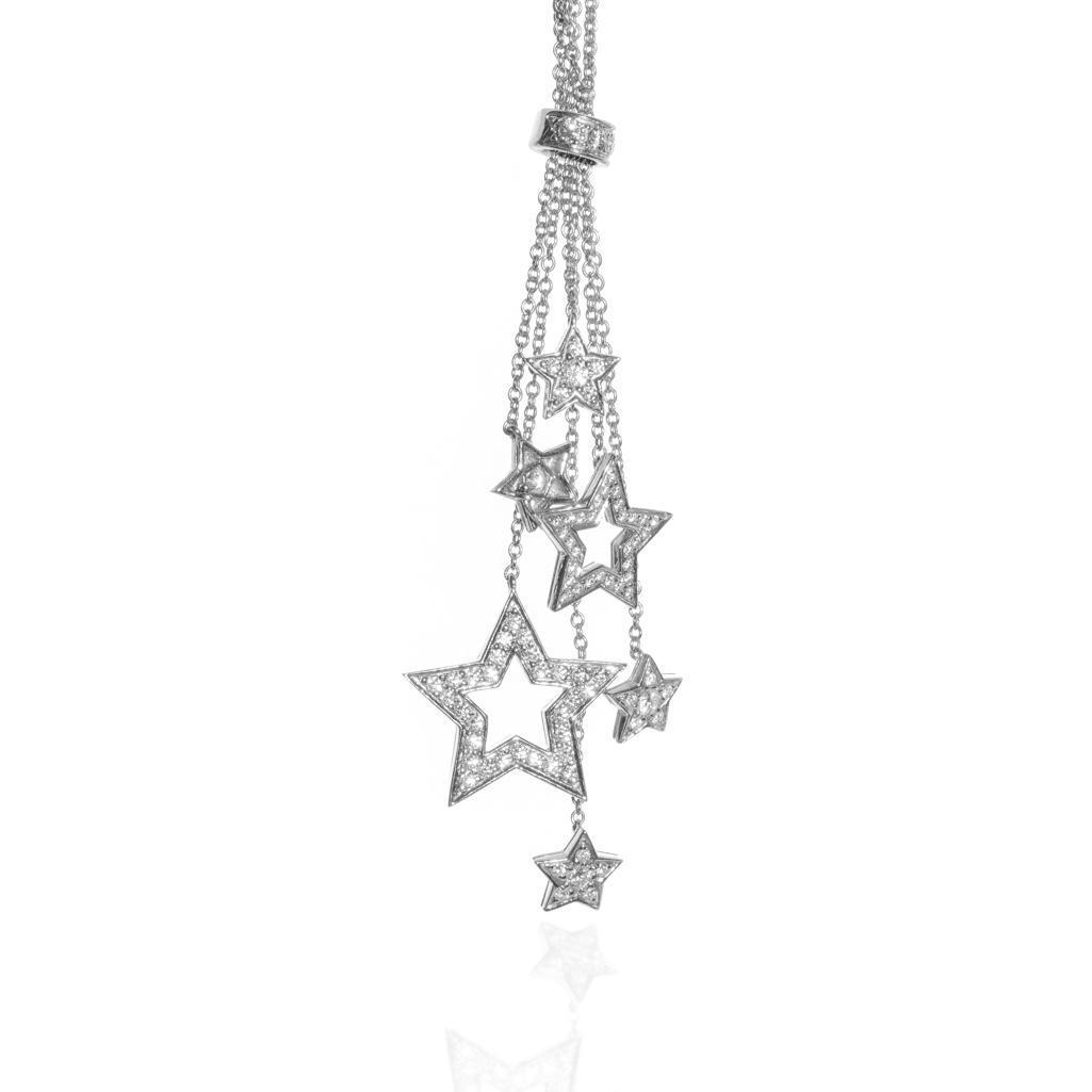 Tiffany and Co Signed Multi Strand Platinum and Diamond Necklace (1 of 5)