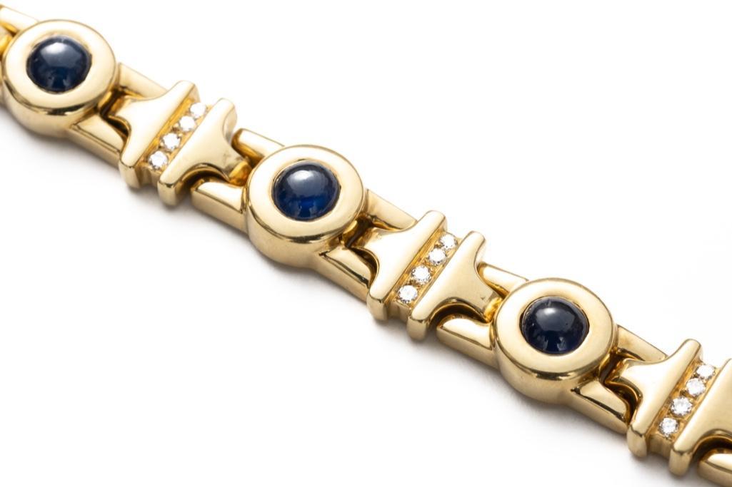 Salavetti Signed 18K Diamond and Sapphire Bracelet (1 of 5)