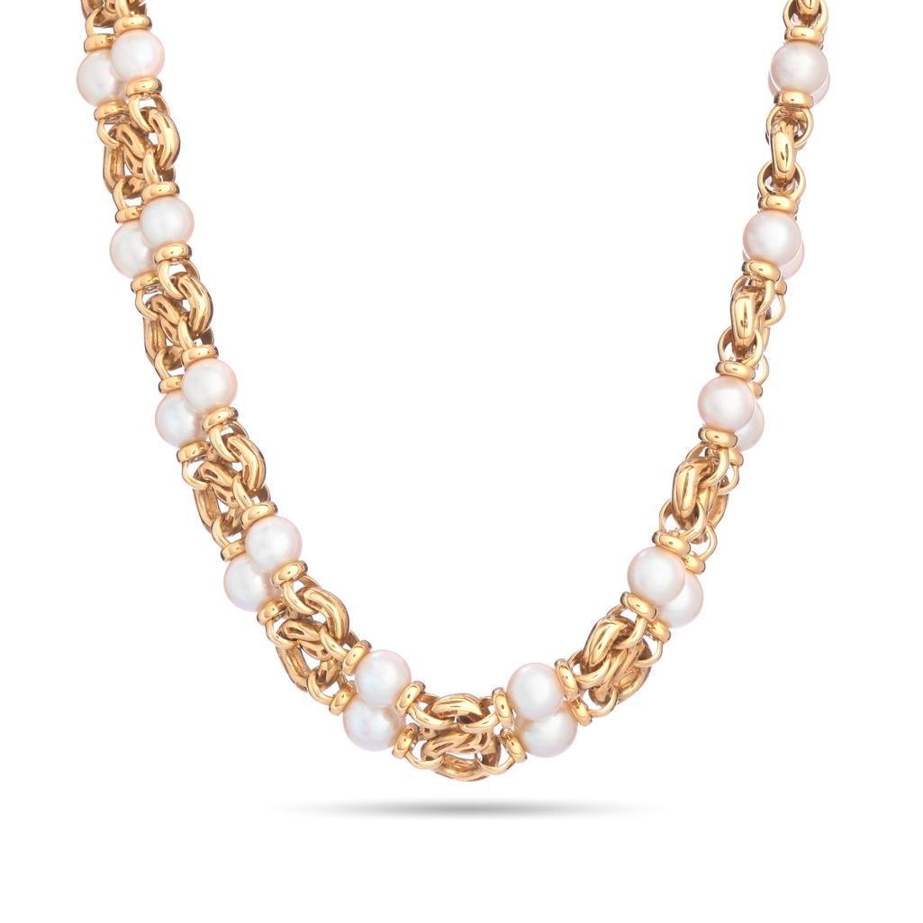 Bulgari 18k Gold and Pearl Necklace (1 of 7)