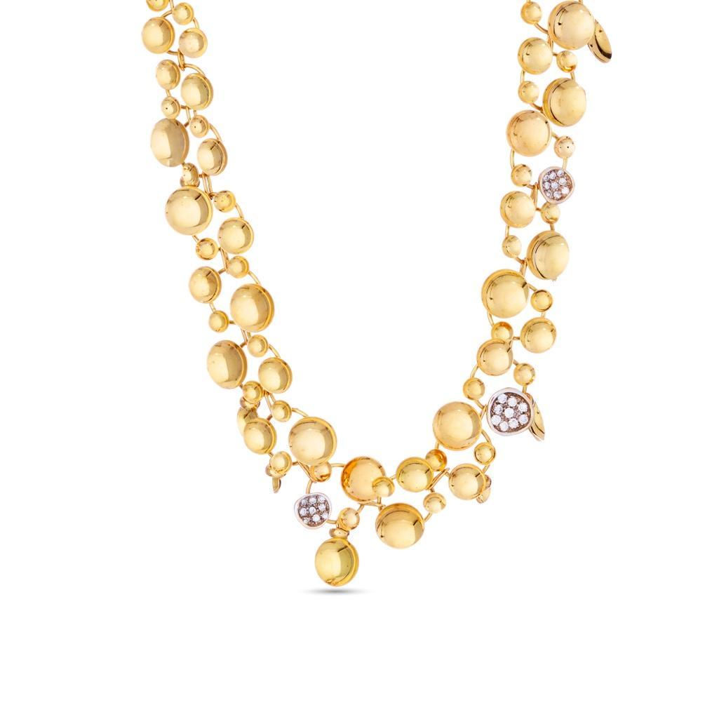 Orlando Orlandini Italian Gold and Diamond Roundel Necklace (1 of 7)