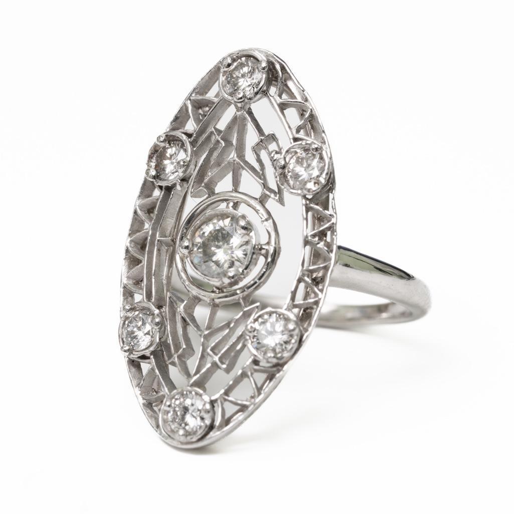 Art Deco Platinum and diamond Ring (1 of 4)