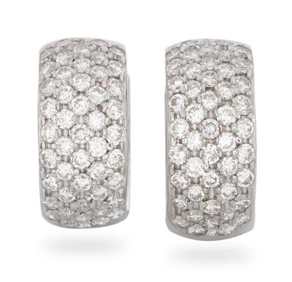 14kt White Gold and Diamond "Huggie" Earrings (1 of 5)