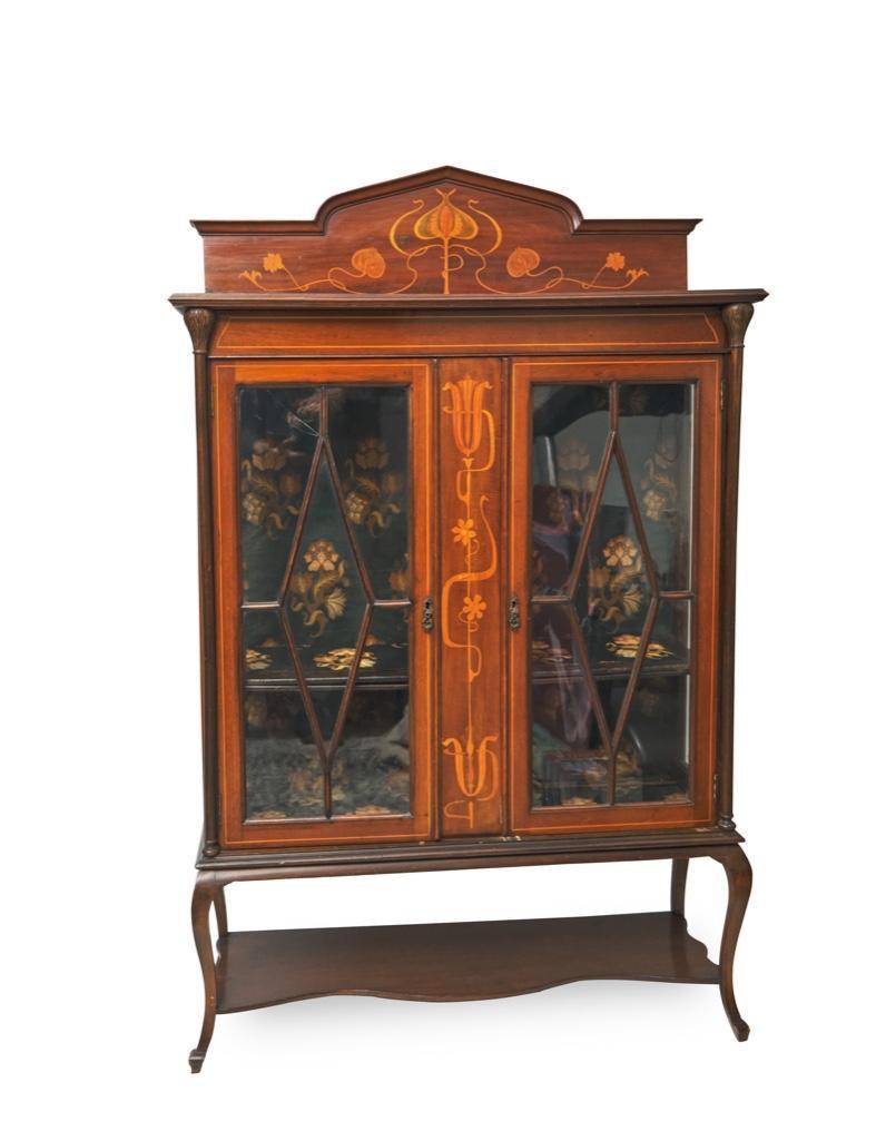 Liberty & Co. Attributed Art Nouveau Mahogany Display Cabinet (1 of 19)