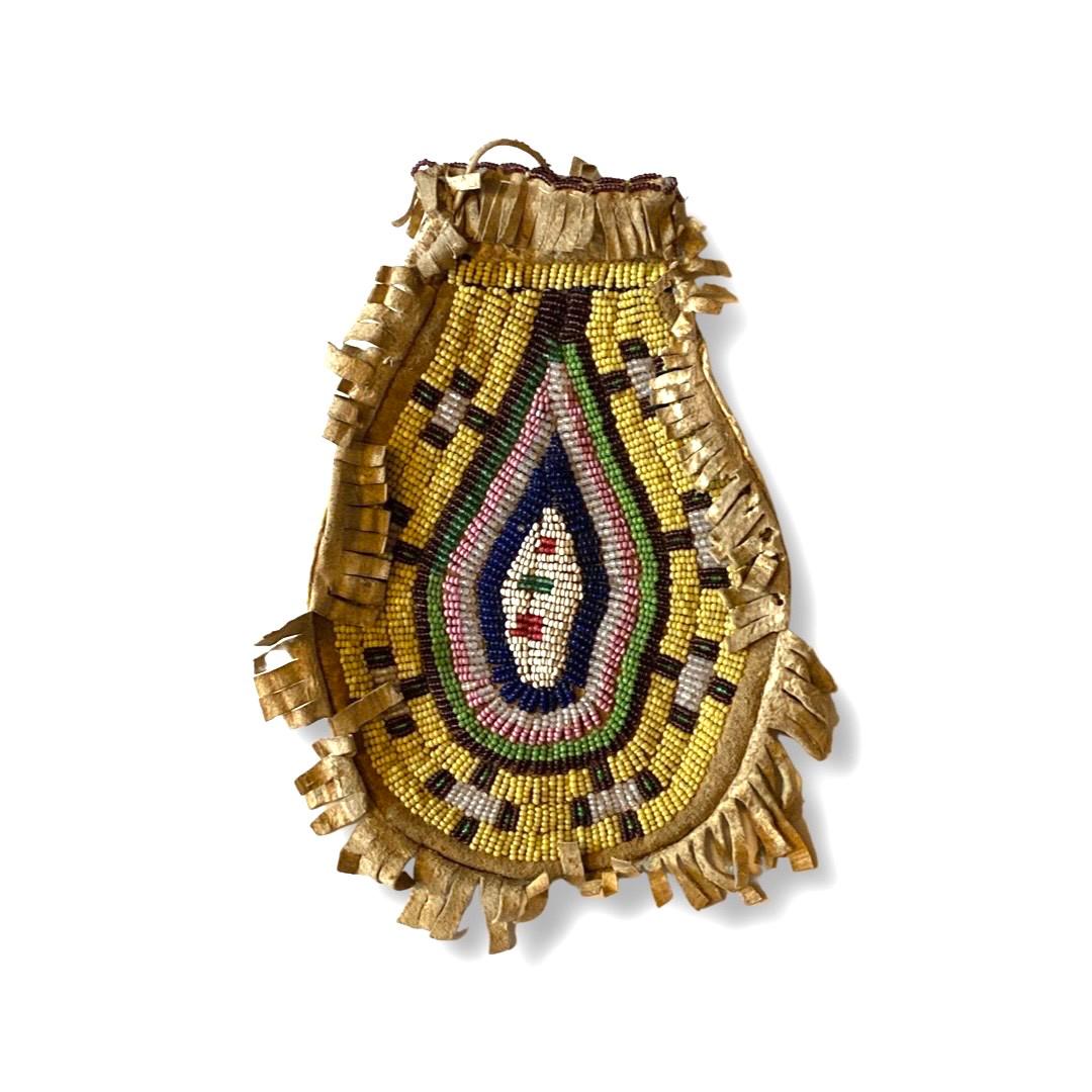 Antique Native American Arapahoe Beaded Ghost Dance Bag (1 of 12)