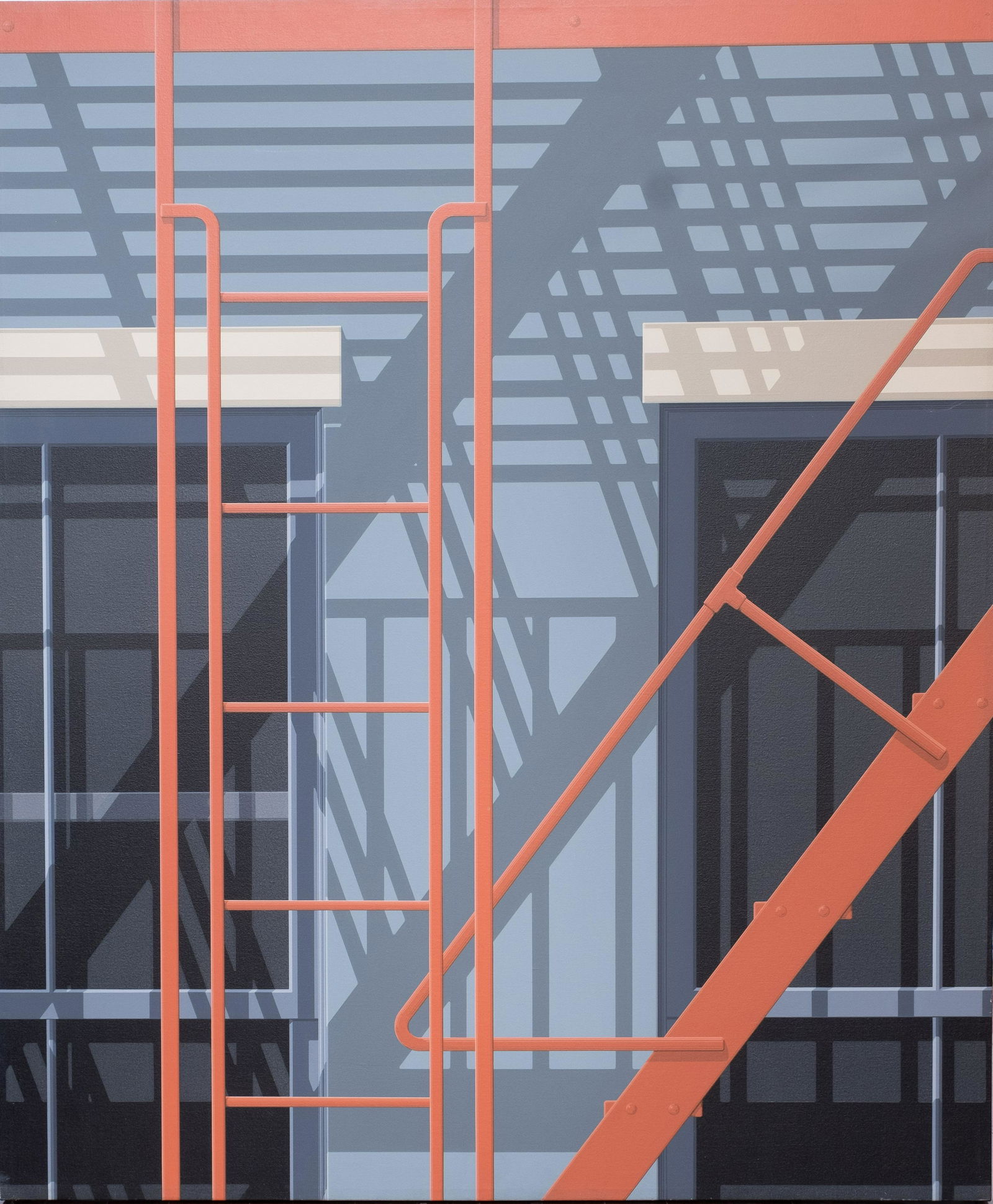 Signed Hugh Kepets, 'Sixth Avenue'. Acrylic on Canvas, circa 1975 (1 of 5)