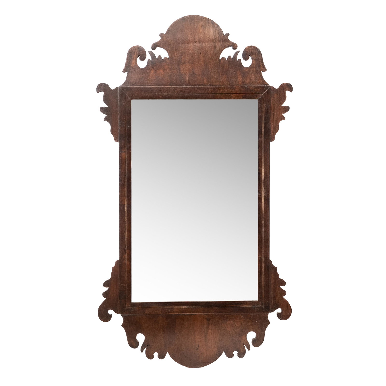 Antique 19th Century Inlaid Chippendale Mirror (1 of 9)