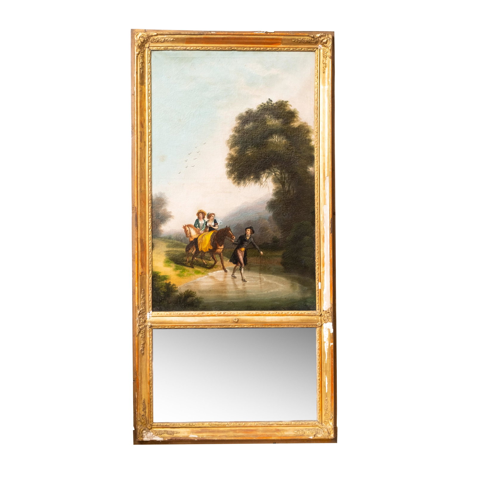 Trumeau Gilt Framed Mirror (1 of 15)