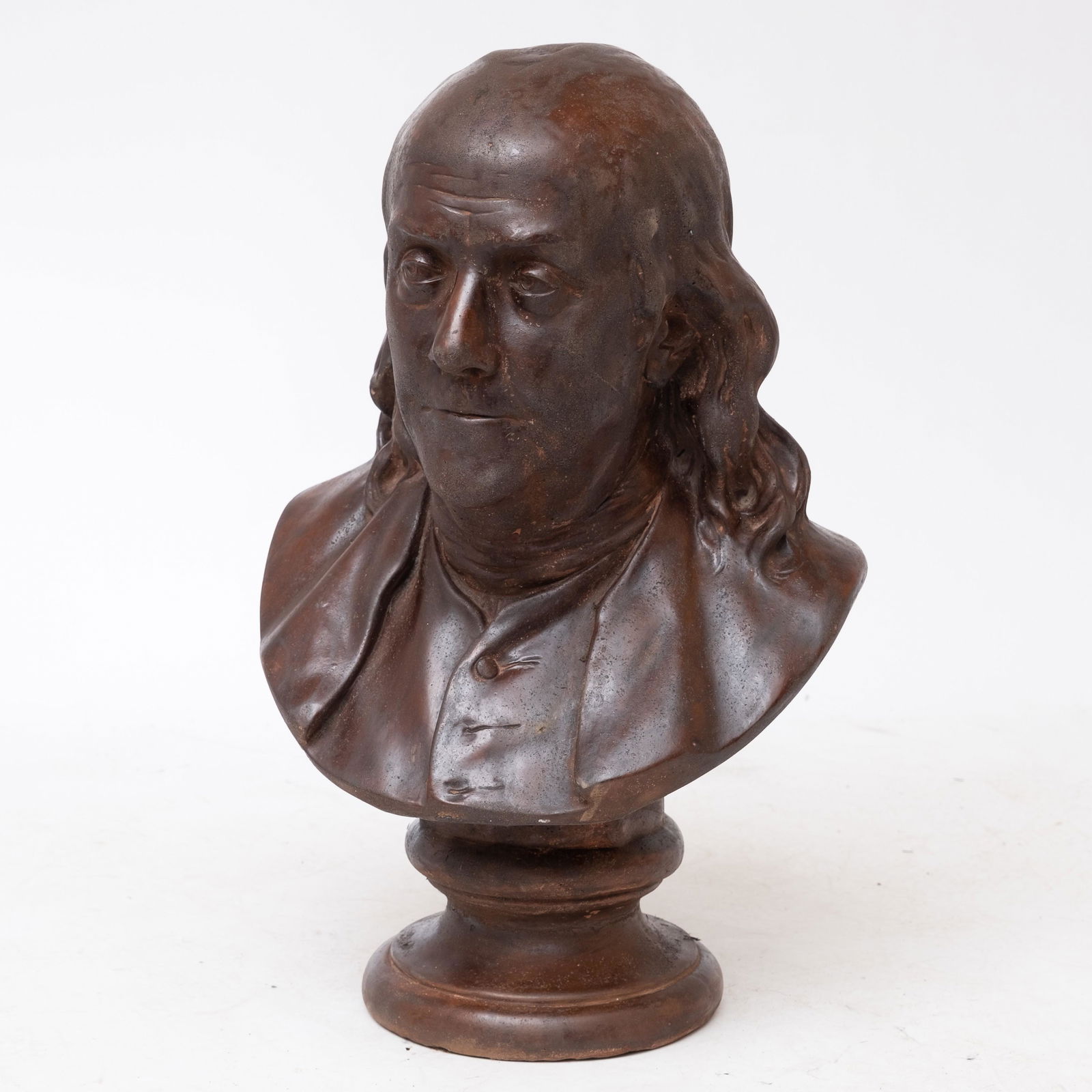 Signed Bust of Benjamin Franklin After Jean Antoine Houdon (1 of 6)