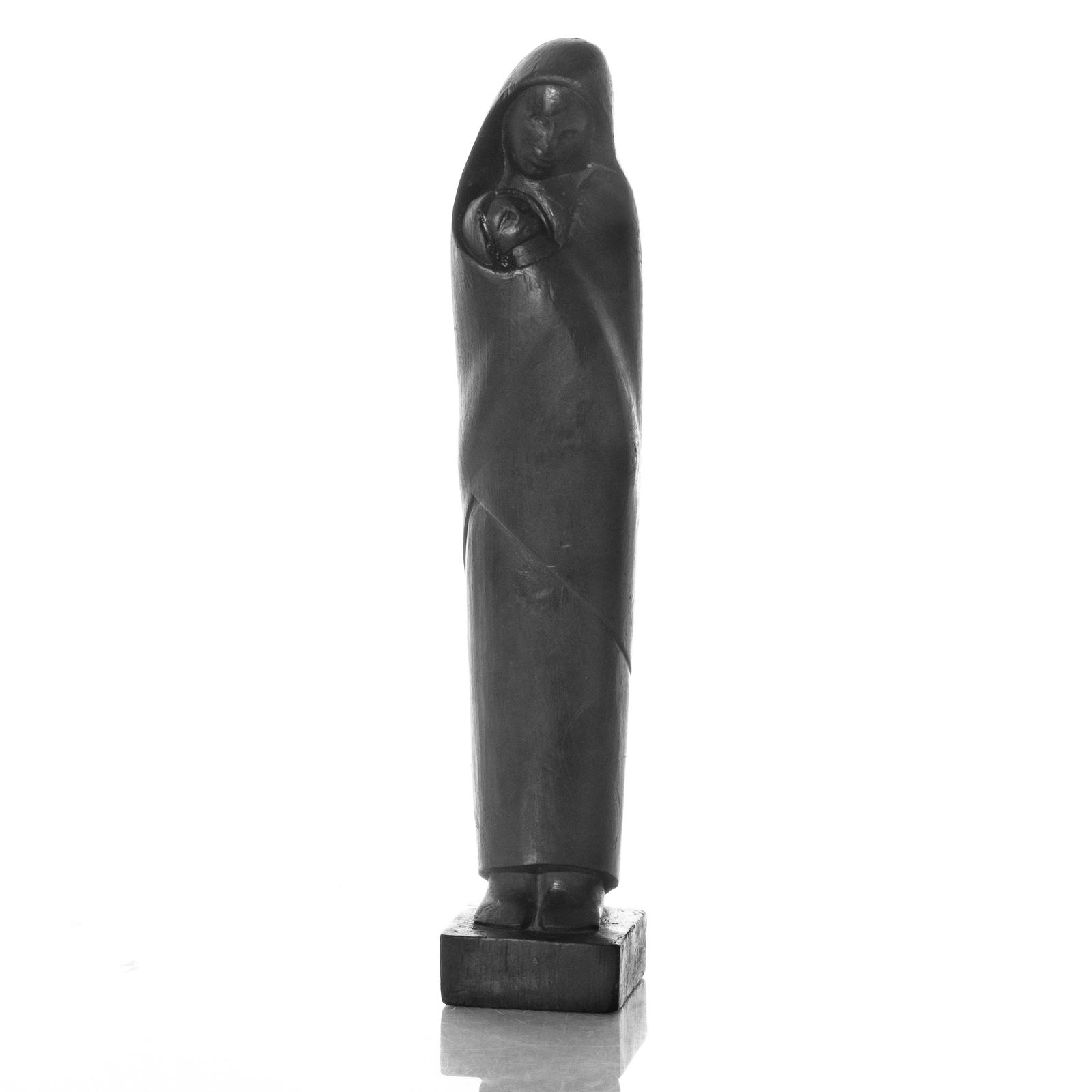 Allan Houser (attrib) Mother and Child hand carved Wooden Sculpture 17.5" H (1 of 4)