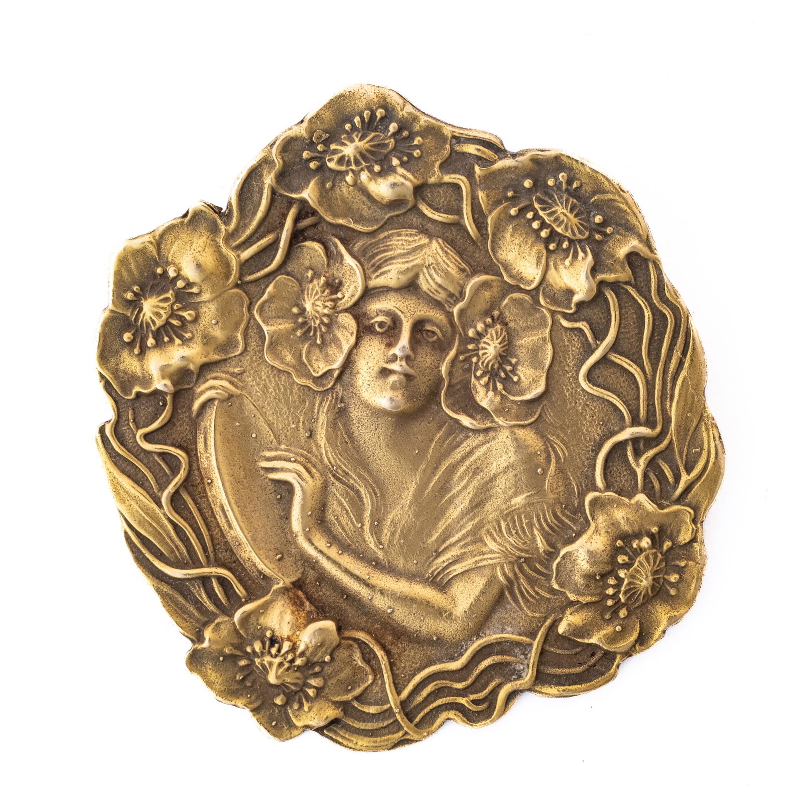 Art Nouveau Estate 14K Gold Brooch, Circa 1900 (1 of 4)