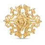 Victorian Silver Gilt Gold Brooch Circa 1850