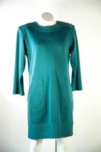 Yves Saint Laurent Rive Gauche Dress: Yves Saint Laurent Rive Gauche dress The Yves Saint Laurent Rive Gauche Dress offers a timeless midi design tailored to add an elegant touch to any wardrobe. This piece is crafted from a turquoise