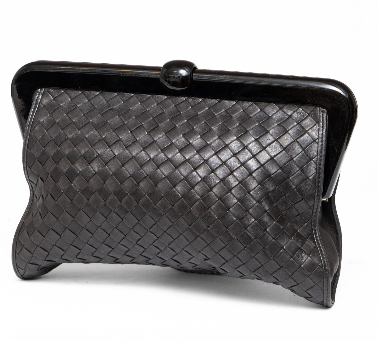 Vintage Bottega Veneta Italian Designer Leather Clutch Handbag (1 of 9)