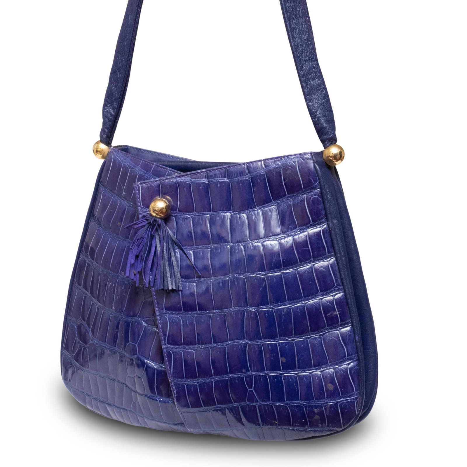 Helene Arpels(as in Van Cleef & Arpels) Vintage Crocodile Leather Handbag (1 of 8)