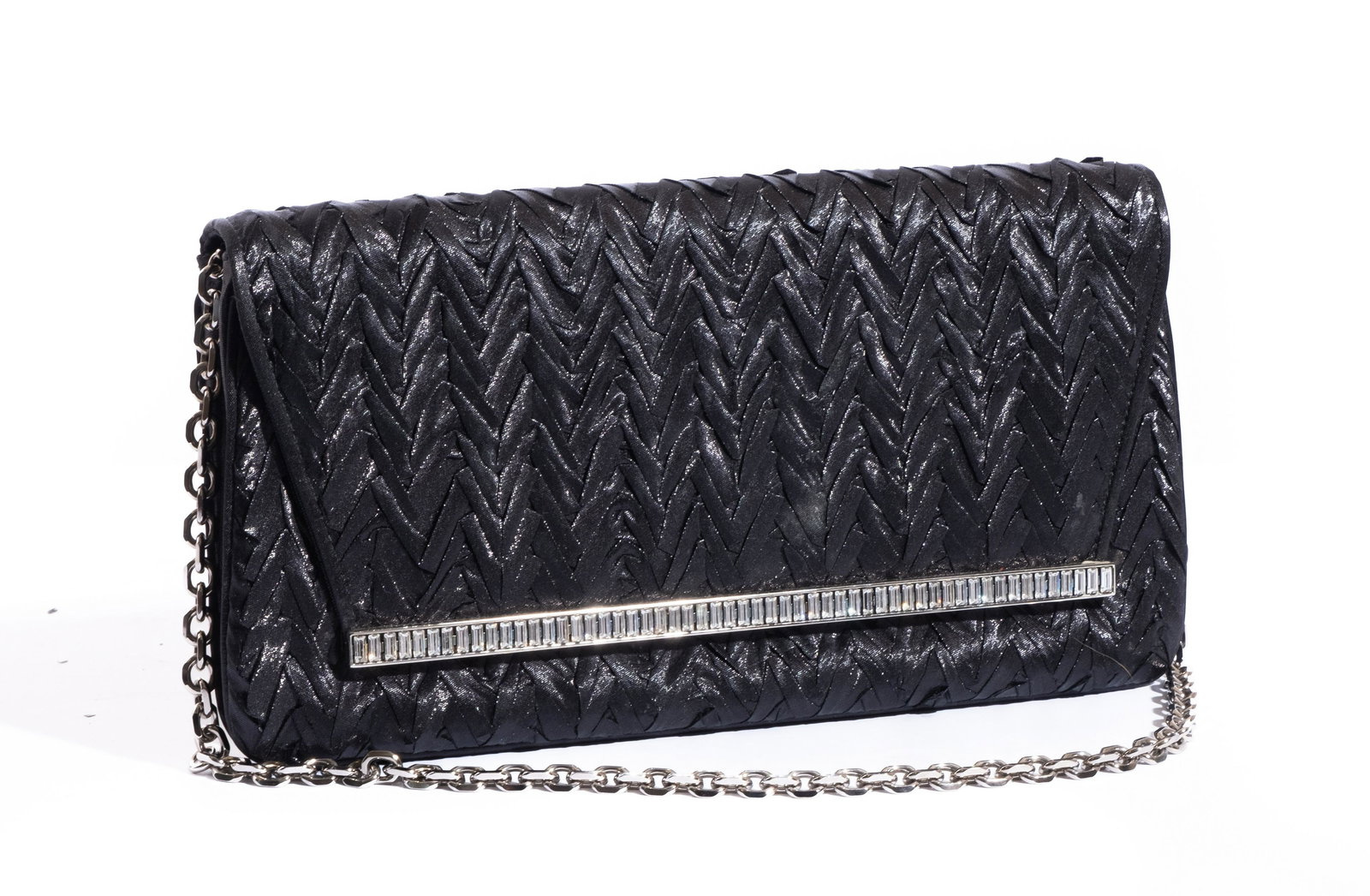 Judith Leiber Evening Silk and Crystal Shoulder Bag (1 of 6)