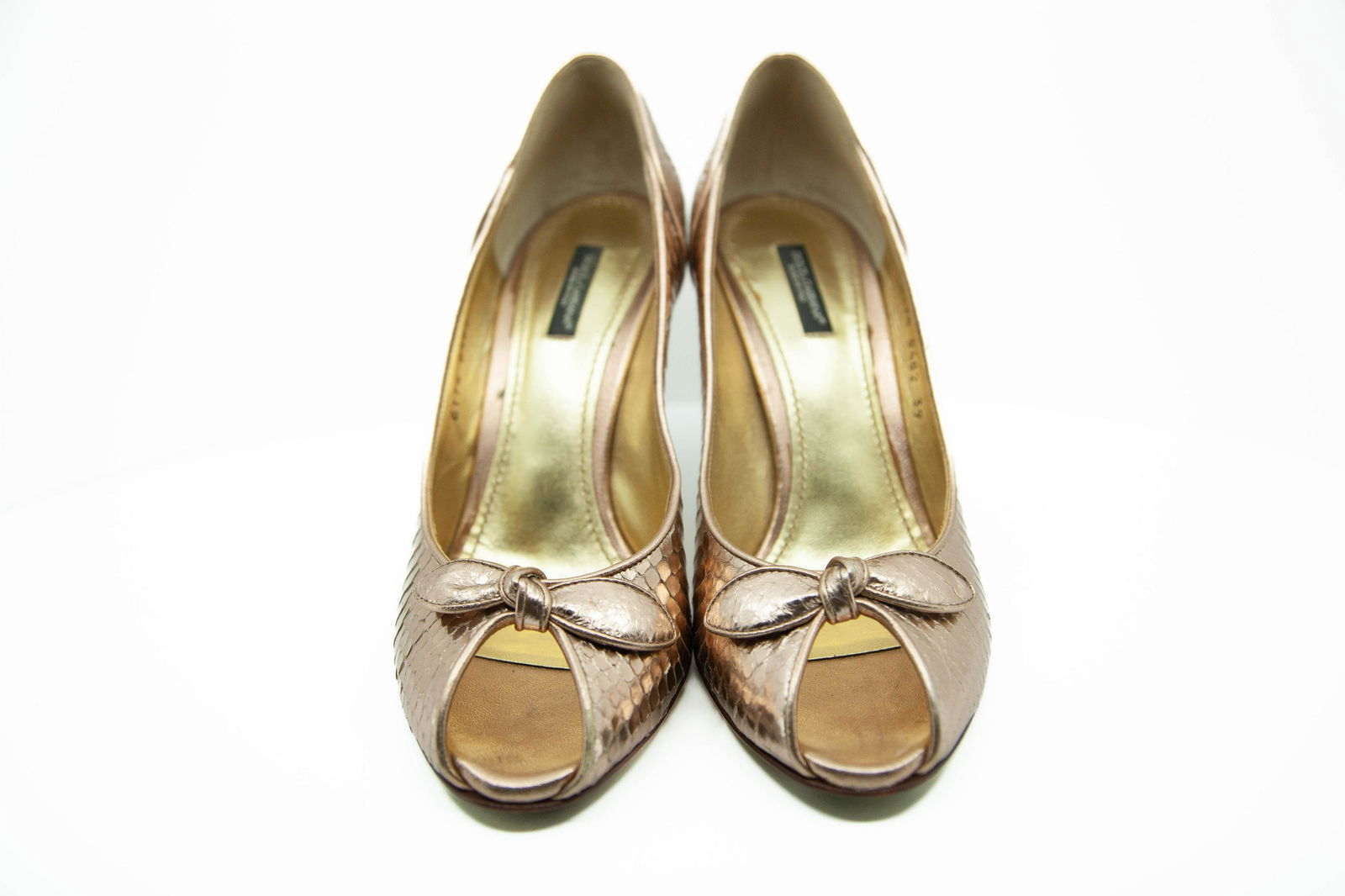 Dolce & Gabbana Vintage Designer Metallic Heel Shoe EU 39 / US 8.5 (1 of 4)