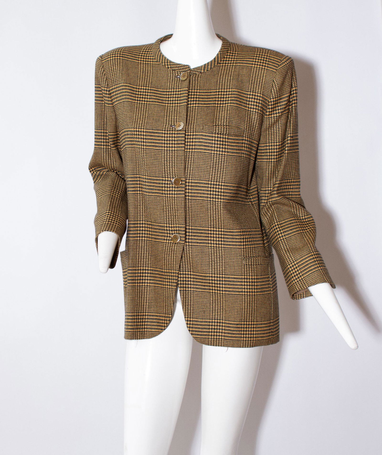 Loro Piana Wool and Cashmere blend designer womens Blazer Jacket : Shoulder to Shoulder 17" Length : (1 of 10)