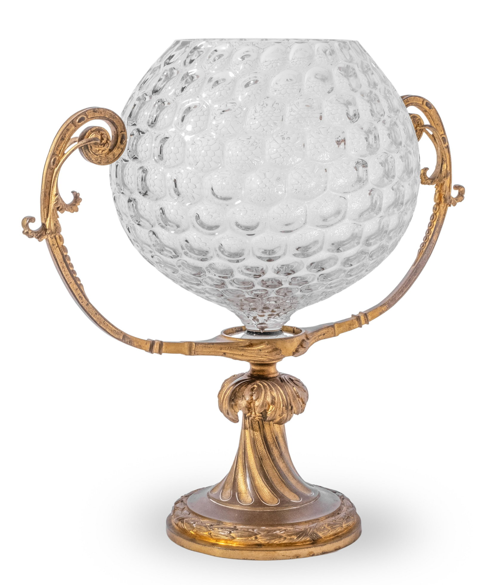 Antique Signed Baccarat Bronze Mounted Crystal Centerpiece: large antique Baccarat signed cut crystal bronze mounted centerpiece or punch bowl or wine cooler Crafted by Baccarat in France during the early 20th century, it features intricate details and luxurio