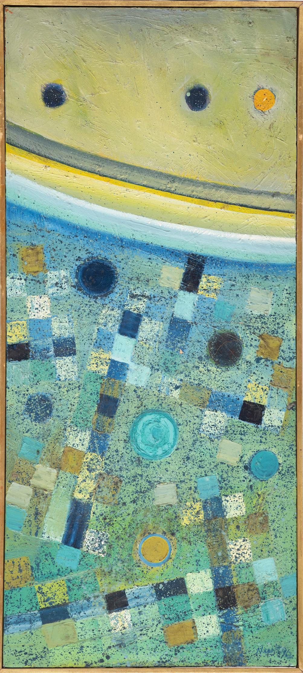 Lowell Nesbitt Oil on Canvas Painting, double signed and dated 1962 (1 of 15)