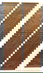 Egyptian Revival Pair of Art Deco Architectural Bronze Panels (1 of 10)