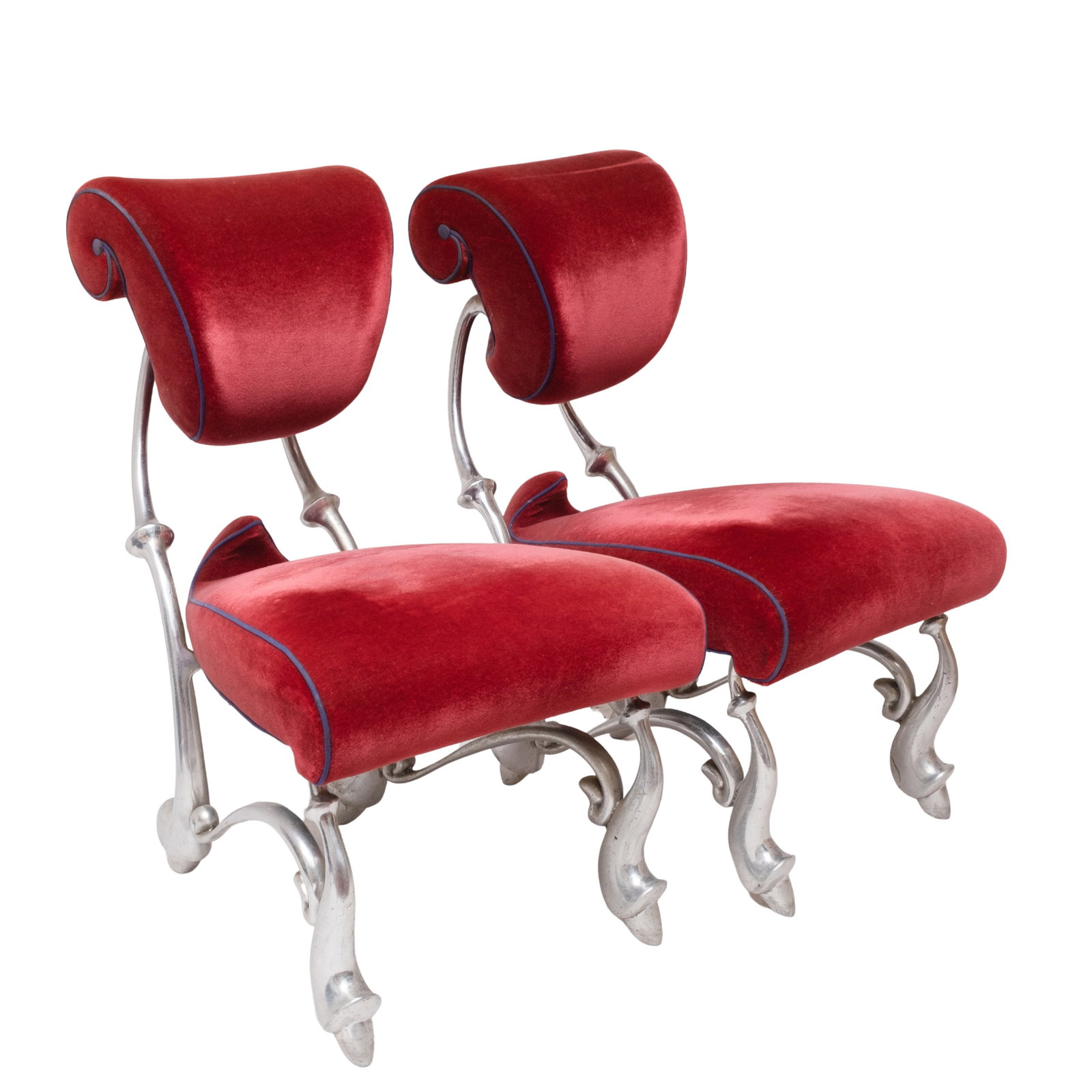 Pair of Rare Iridium Ballet Chairs by Jordon Mozer in Original Upholstery (1 of 12)