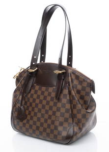 Louis Vuitton Damier Ebène Verona MM shoulder bag: Louis Vuitton Damier Ebène Verona MM shoulder bagLouis Vuitton Damier Ebène Verona MM shoulder bag14"H x 11"H x 7.5'D approx