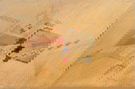 Excellent LARGE Russian Avant-Garde Oil on Panel Abstract Painting early 20th century unsigned: Excellent Russian Avant-Garde Oil on Panel Abstract Painting early 20th century unsignedOil Painting on Panel Russian Avant Garde Constructivist Futurist Abstract Geometric Painting. members of this g
