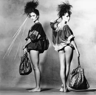 Irving Penn Original Photography Vintage Gelatin Silver Print: Irving Penn Original Photography Vintage Gelatin Silver PrintIrving Penn, original fashion photography, 1990, Irving Penn "Andie MacDowell and Kelly LeBrock", original vintage gelatin silver