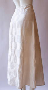 Dries Van Noten Linen and Silk Patchwork Maxi Skirt Size 38: Dries Van Noten Linen and Silk Patchwork Maxi SkirtSize 38