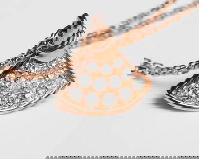 Bulgari 18K Gold and Diamond Authentic Divas' Dream bracelet: Bulgari 18K Gold and Diamond Authentic Divas' Dream braceletBulgari AUTHENTIC DIVAS' DREAM bracelet in 18kt gold with pendant set with full pavé diamonds. 2.50 grams. Measures 6.5" The grandeu