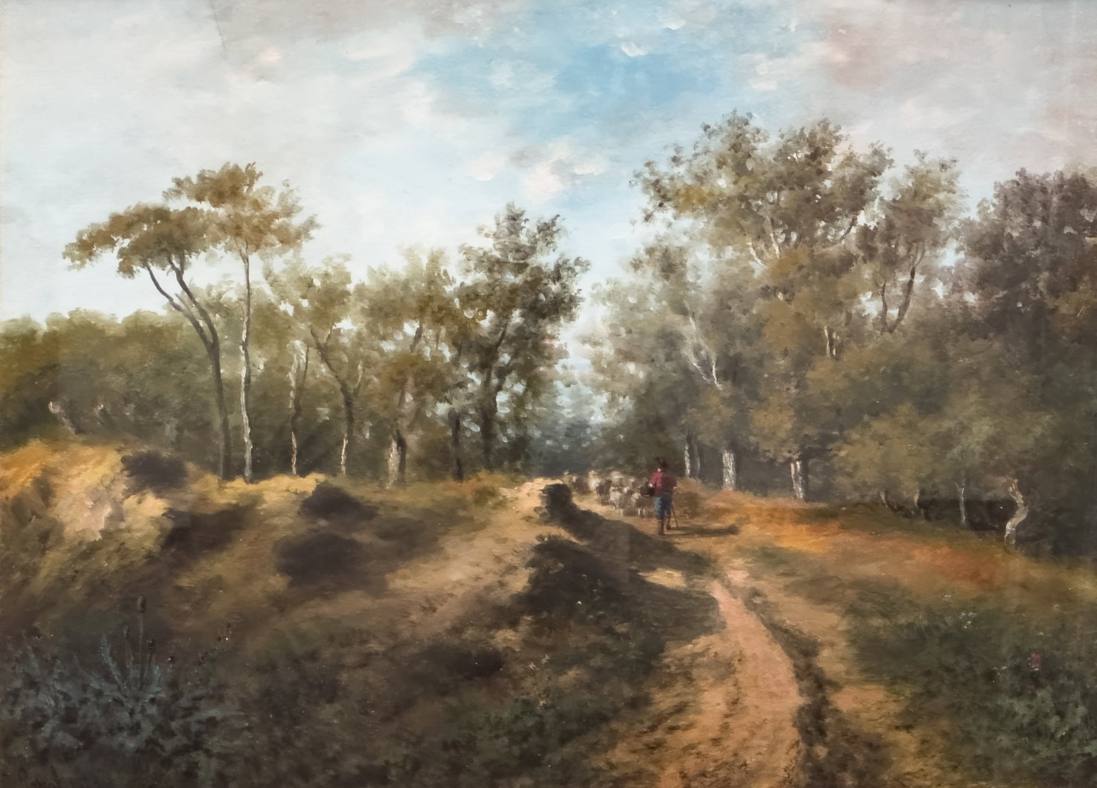 Signed Paul Pascal Gouache on Paper Mounted on Board Painting: Paul Pascal Signed Gouache on Paper Mounted on Board PaintingSigned Paul Pascal Gouache on Paper Mounted on Board Painting. Signed and Dated P. Pascal 1879 lower left.Sight: 17"H x 23.25"W,