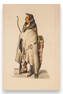 Signed L.R Laffitte Watercolor Painting on silk. Depicting a Mandan Native American.