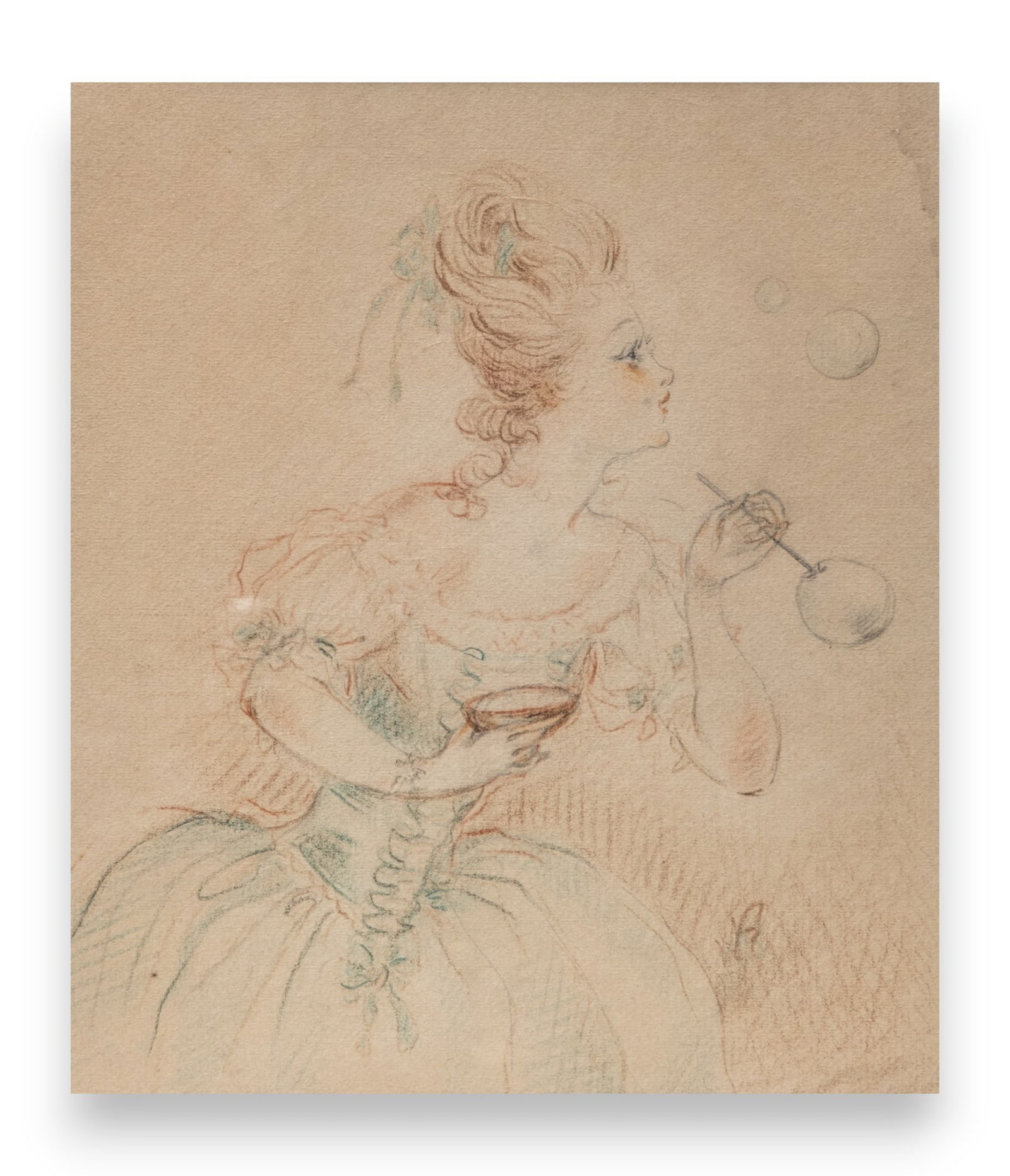 Early 19th Century Mixed Media Drawing / Painting (1 of 5)