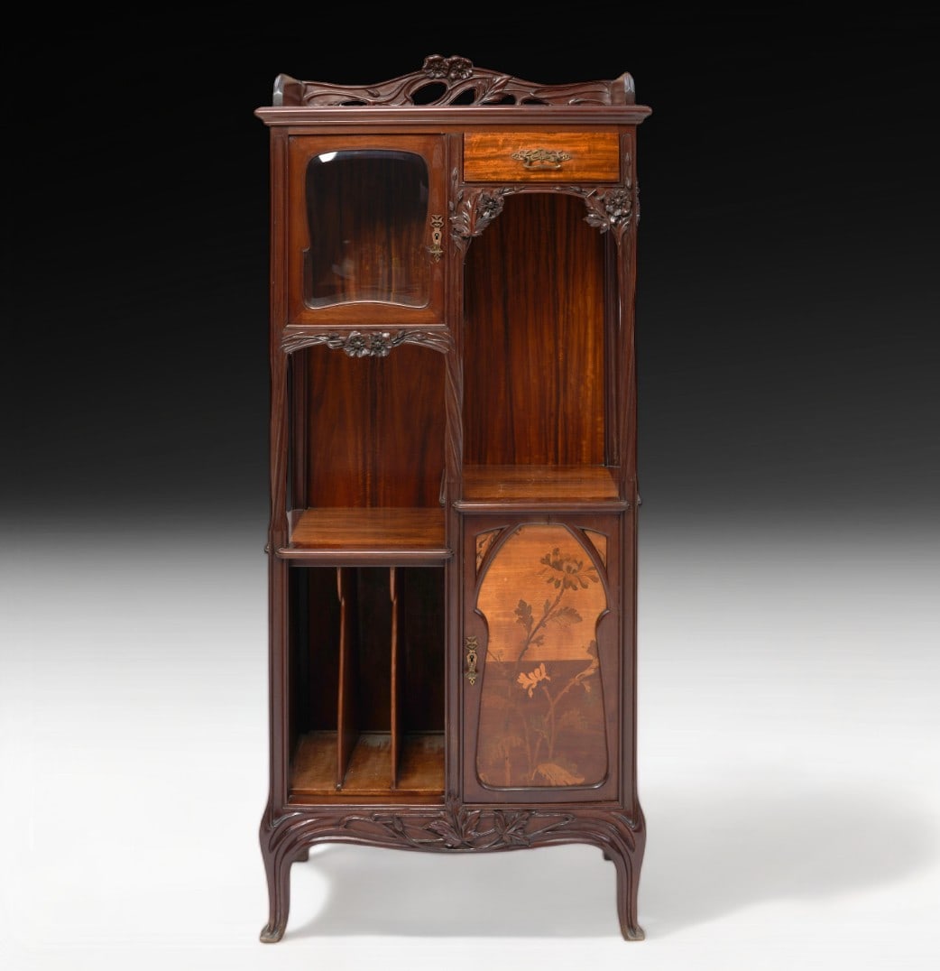 Exceptional Galle or Marjorelle Art Nouveau Inlaid and Carved Galle / Marjorelle Etagere circa 1900 (1 of 1)