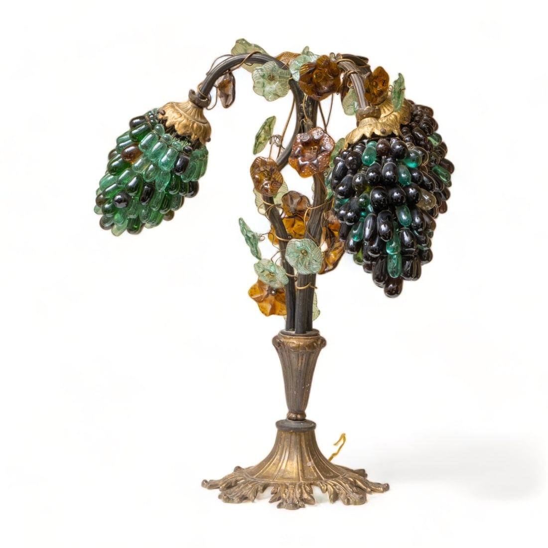 Art Nouveau Lamp Gilded Bronze and Murano Art Glass Lamp (1 of 9)