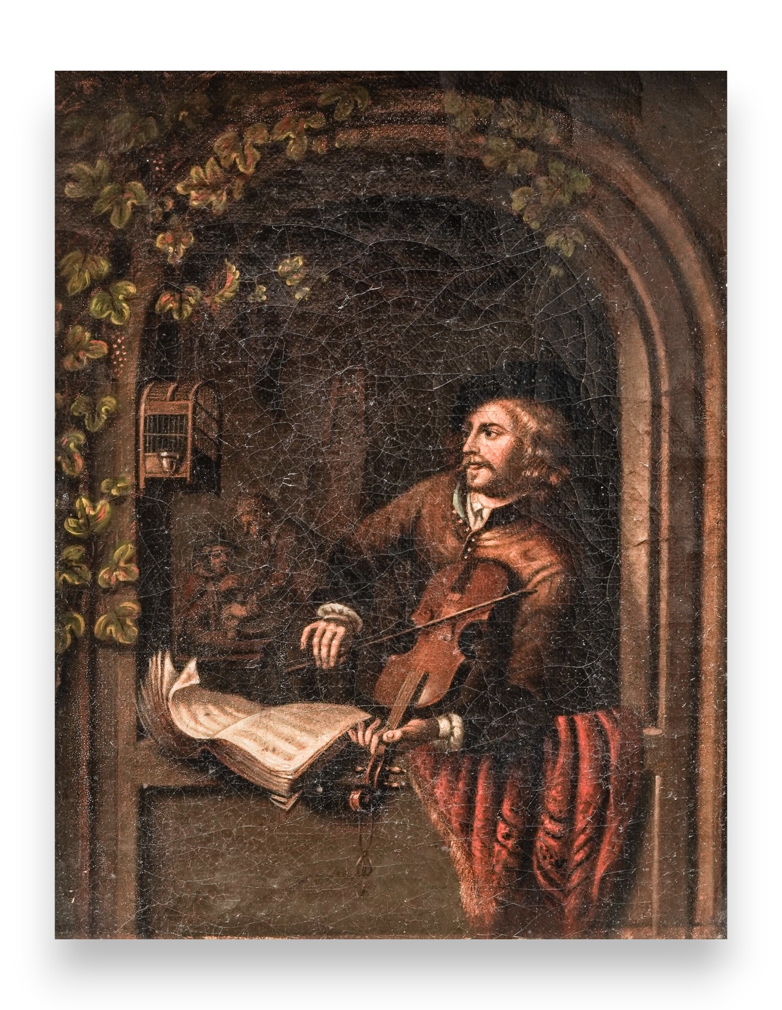 Small Early 19th Century Old Master Style Oil on Canvas Painting (1 of 4)