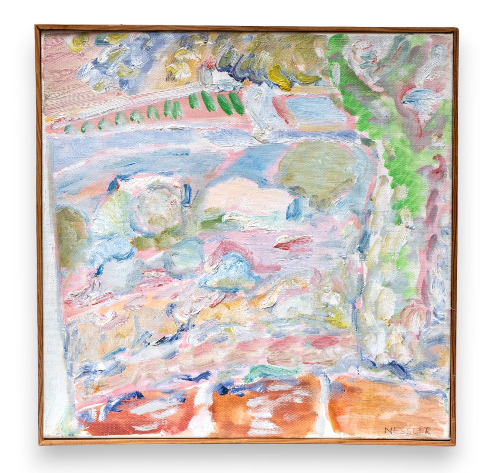 Signed Nessler Oil on Canvas Painting (1 of 4)