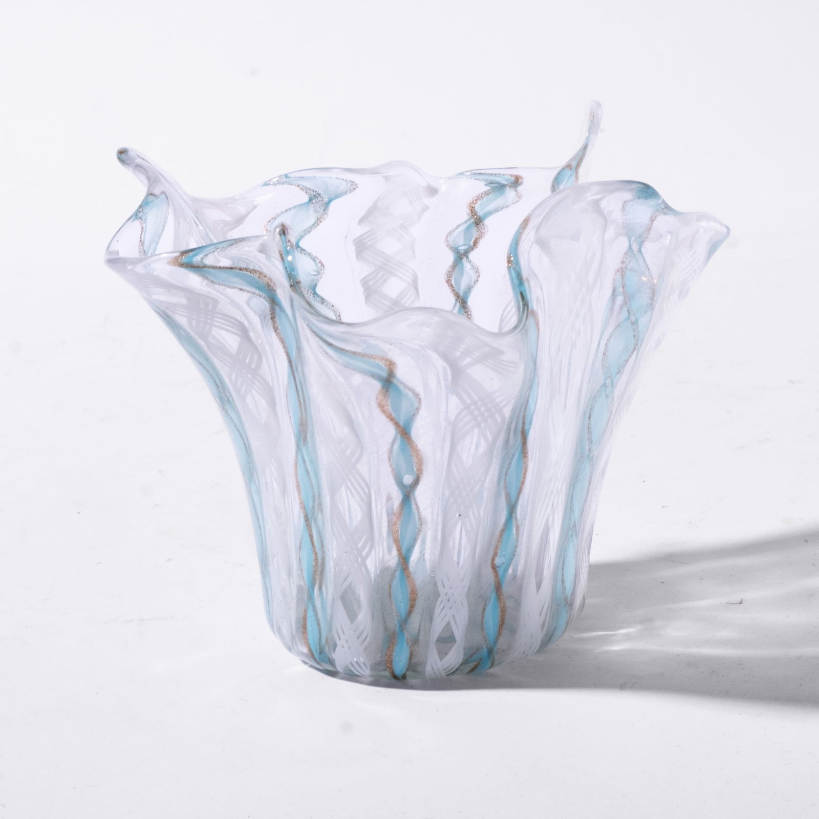 Venini Murano Art Glass Mid Century Fazzoletto Handkerchief Vase (1 of 3)