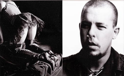 Gilles Bensimon Portrait Of Alexander McQueen Gelatin Silver Photograph Print: Gilles Bensimon Portrait Of Alexander McQueen Gelatin Silver Photograph Print Gilles Bensimon Portrait of Alexander McQueen. Gelatin silver Photographic print. Inscription on a piece of paper on the r