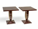 French Art Deco Pair Of Modernist Side End Tables, Circa 1940