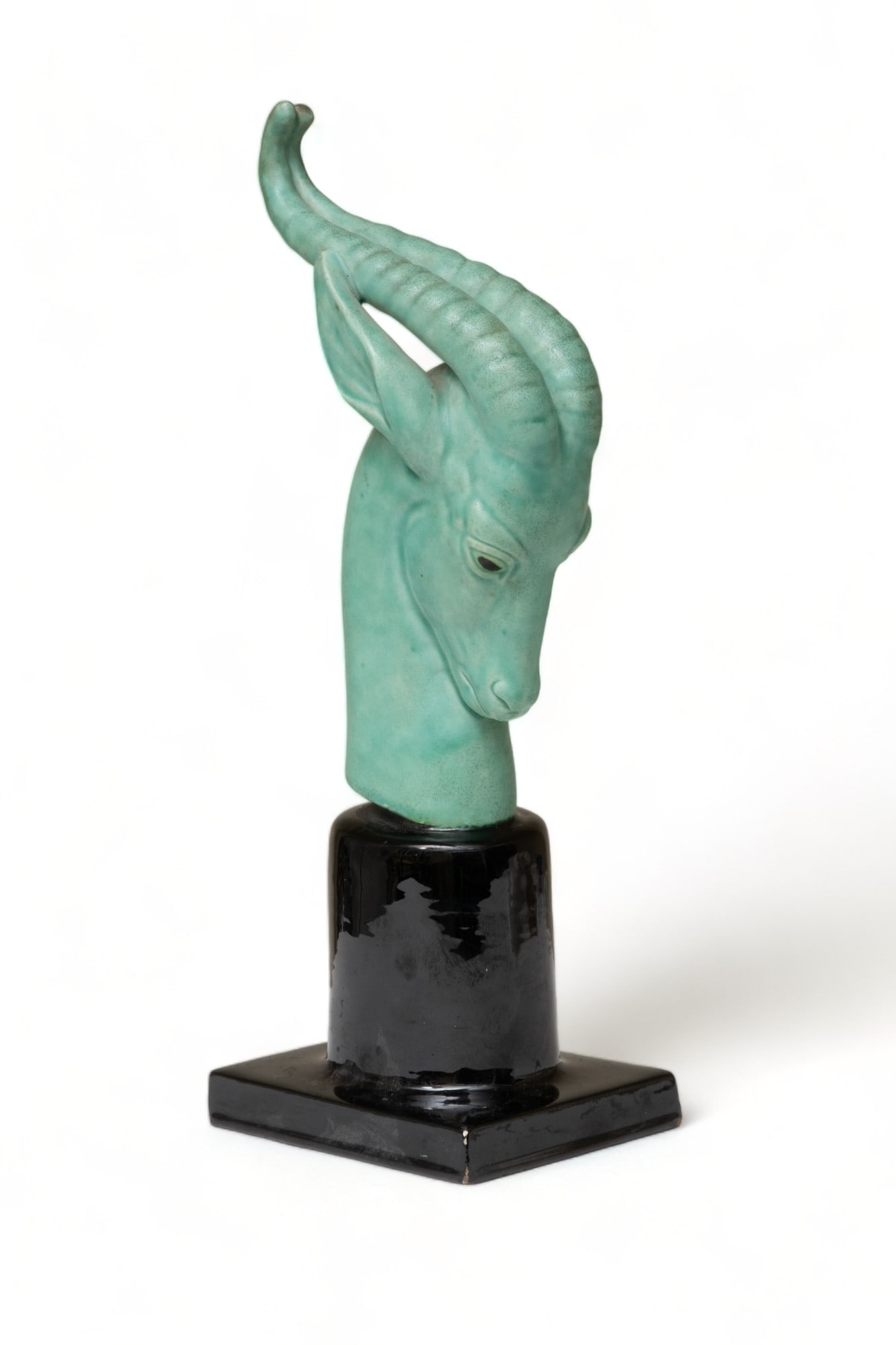 Paul Millet For Sevres, Signed French Art Deco Ceramic Antelope Head (1 of 6)