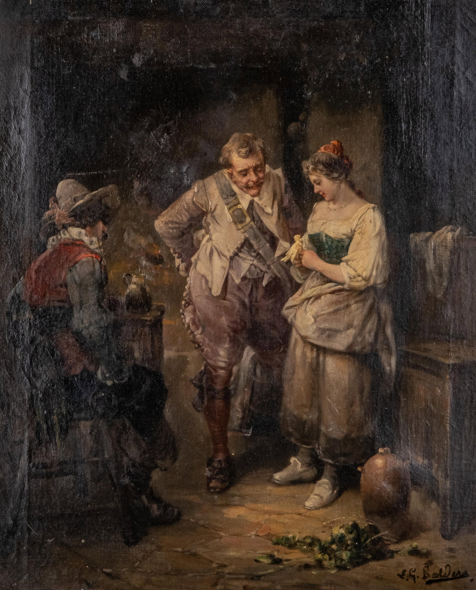Luigi G. Baldero, Signed Oil on Canvas Painting (1 of 10)