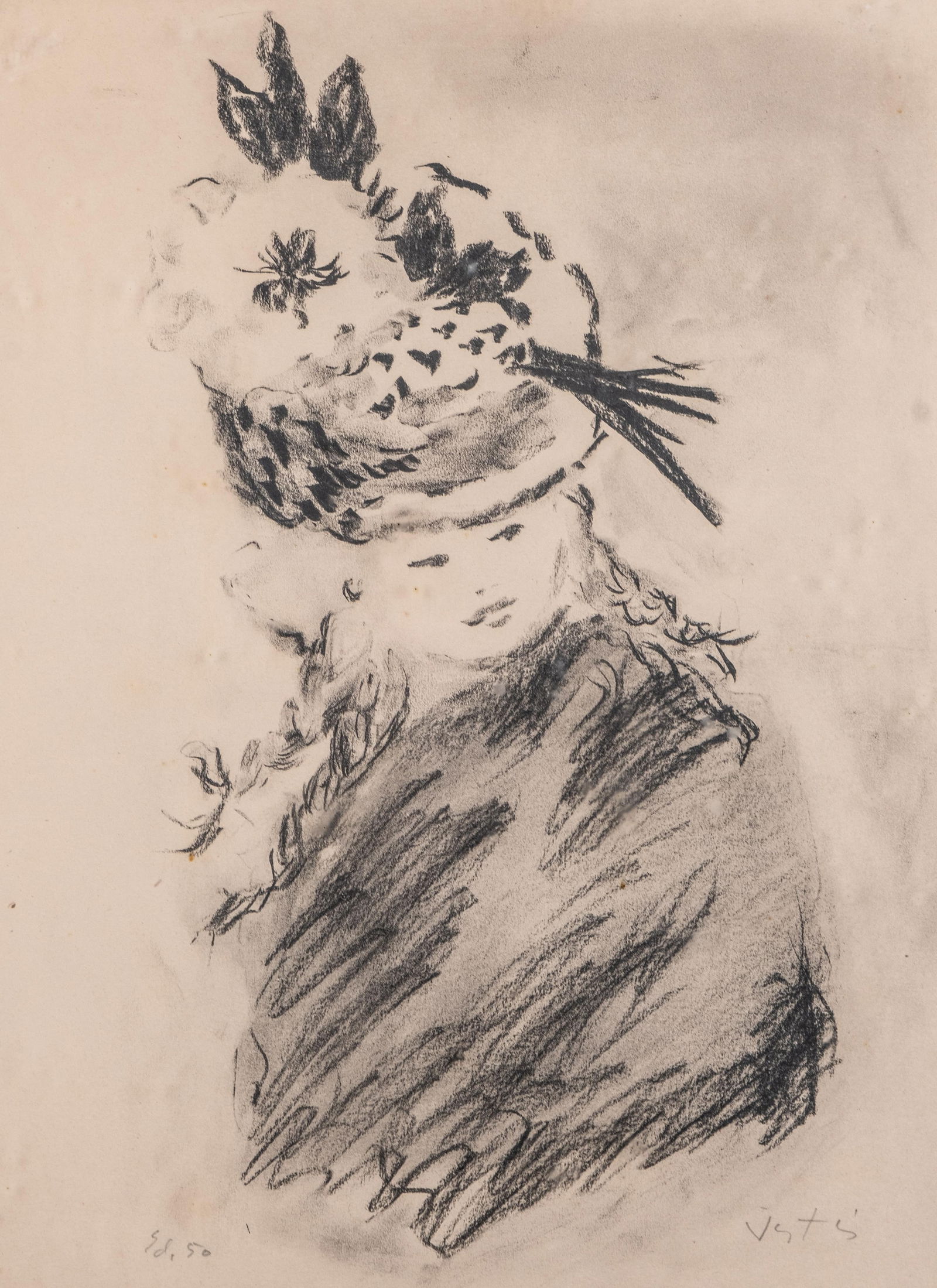 Marcel Vertes Signed Crayon Painting of a Stylish Young Parisian (1 of 9)