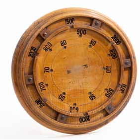 Rare Wooden Art Deco Roulette Game Board