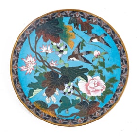 Chinese Cloisonne Charger, Early 20th Century